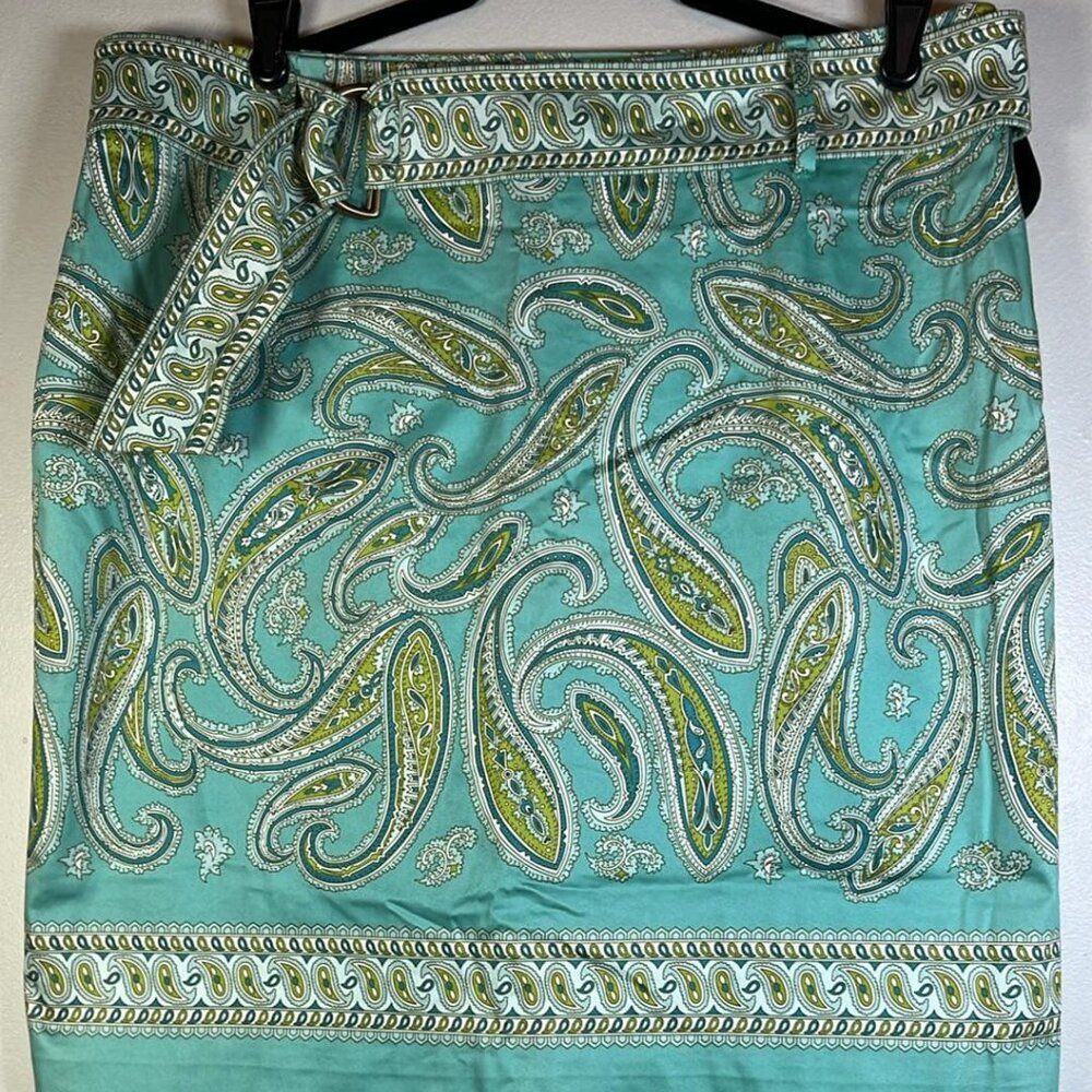 Valerie Stevens SZ 12 Retro Vibe Side Zip Skirt w/ Belt MobWife Boho 60Glam